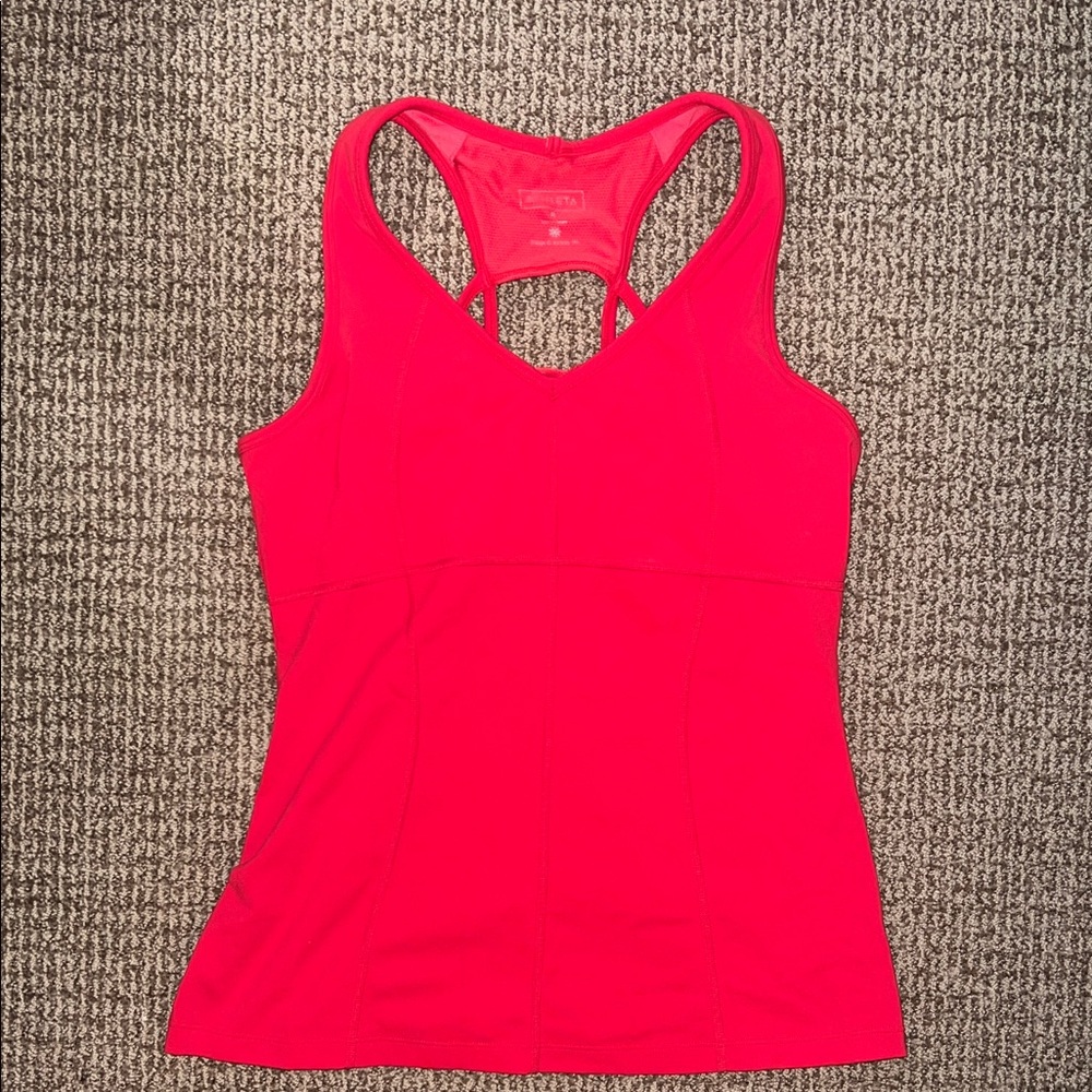Athleta equator racer back strappy tank - red